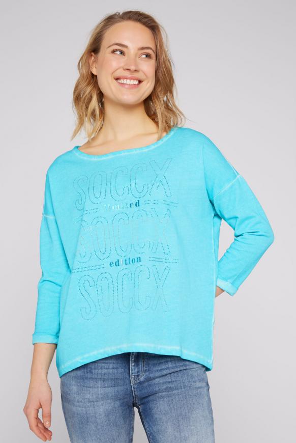 Sweatshirt mit Artwork aqua sky