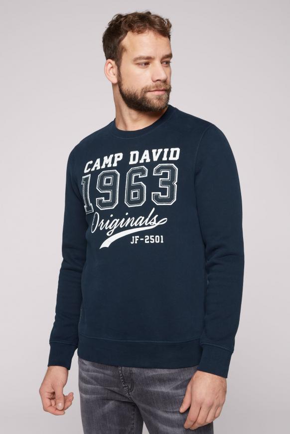 Sweatshirt mit Artwork im Retro-Style blue navy