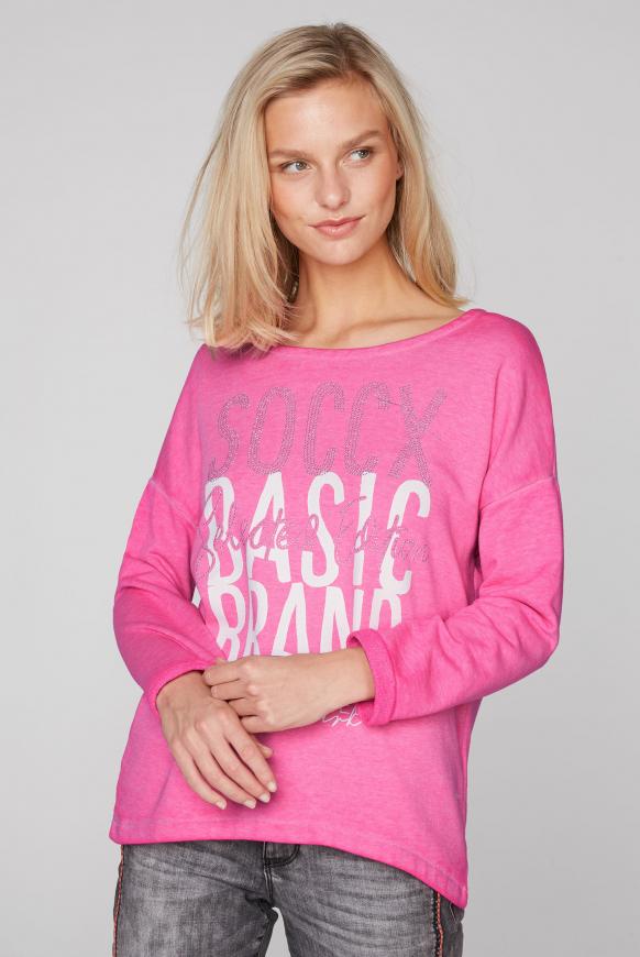 Sweatshirt mit Artwork und 3/4-Arm