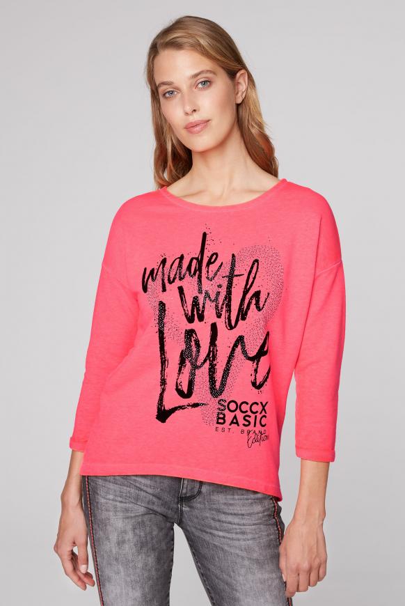 Sweatshirt mit Artwork und 3/4-Arm