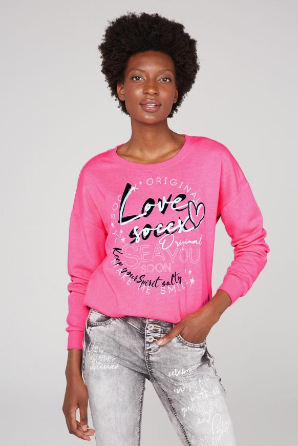 Sweatshirt mit Ausbrenner-Effekten