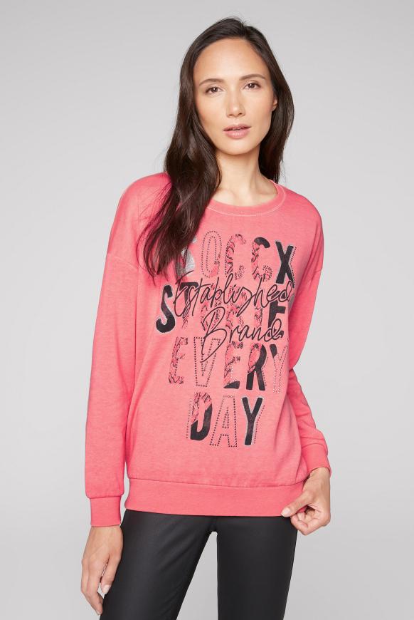 Sweatshirt mit Ausbrenner-Effekten