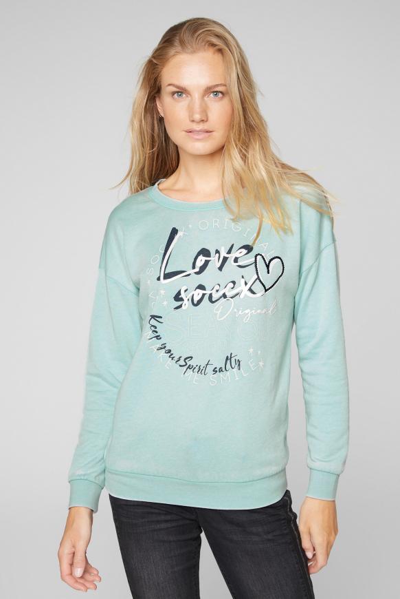 Sweatshirt mit Ausbrenner-Effekten