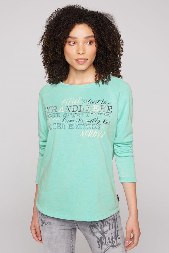 Sweatshirt mit Ausbrenner-Effekten