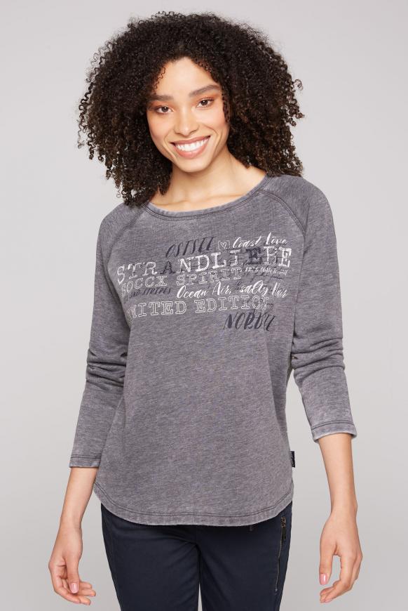 Sweatshirt mit Ausbrenner-Effekten