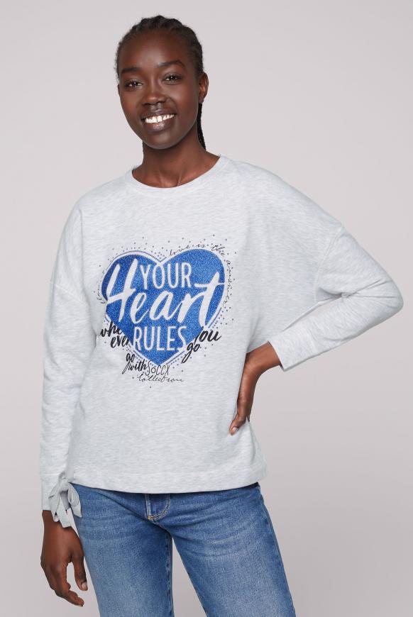 Sweatshirt mit Bindebandsaum