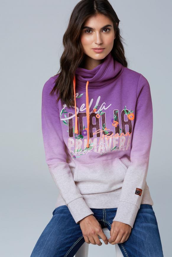 Sweatshirt mit Dip-Dye-Effekt und Artwork