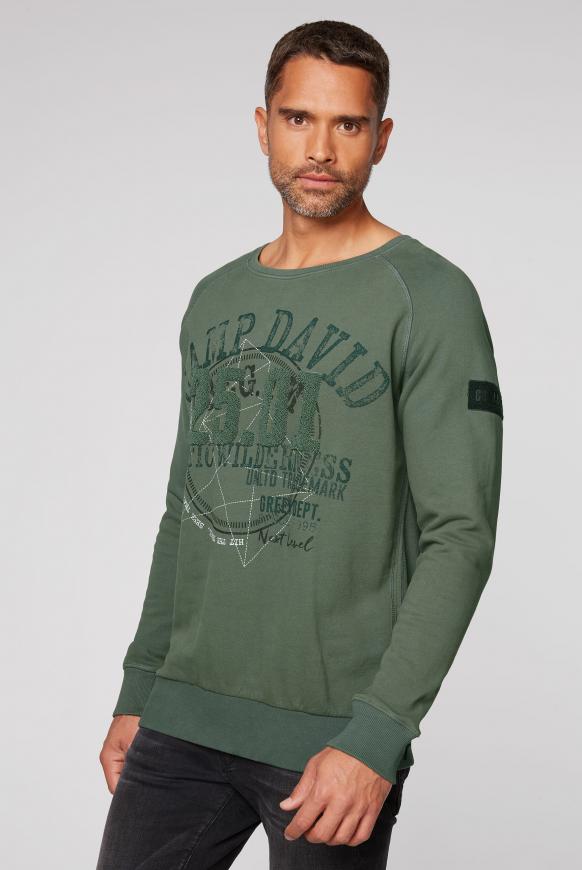 Sweatshirt mit Frottee-Artwork