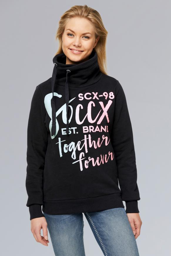Sweatshirt mit Glitter Puff Print