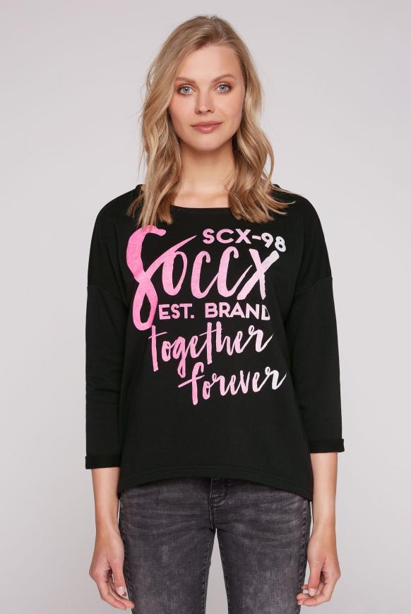 Sweatshirt mit Glitzer-Artwork black