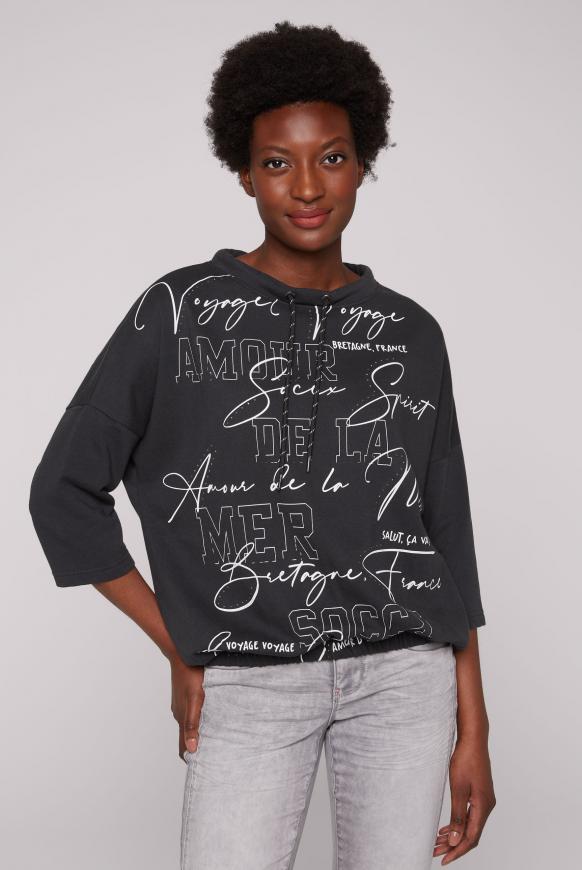 Sweatshirt mit Glitzerstein-Artwork anthra