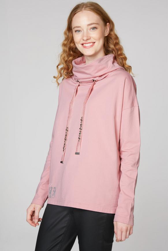 Sweatshirt mit hohem Kragen und Rücken-Artwork