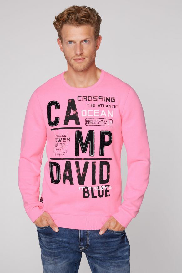 Sweatshirt mit Logo-Design neon pink