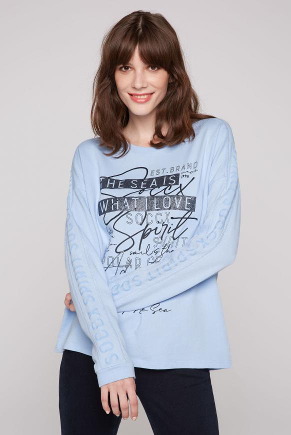 Sweatshirt mit Logo-Glitter-Tape