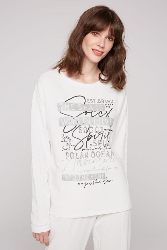 Sweatshirt mit Logo-Tape und Artwork