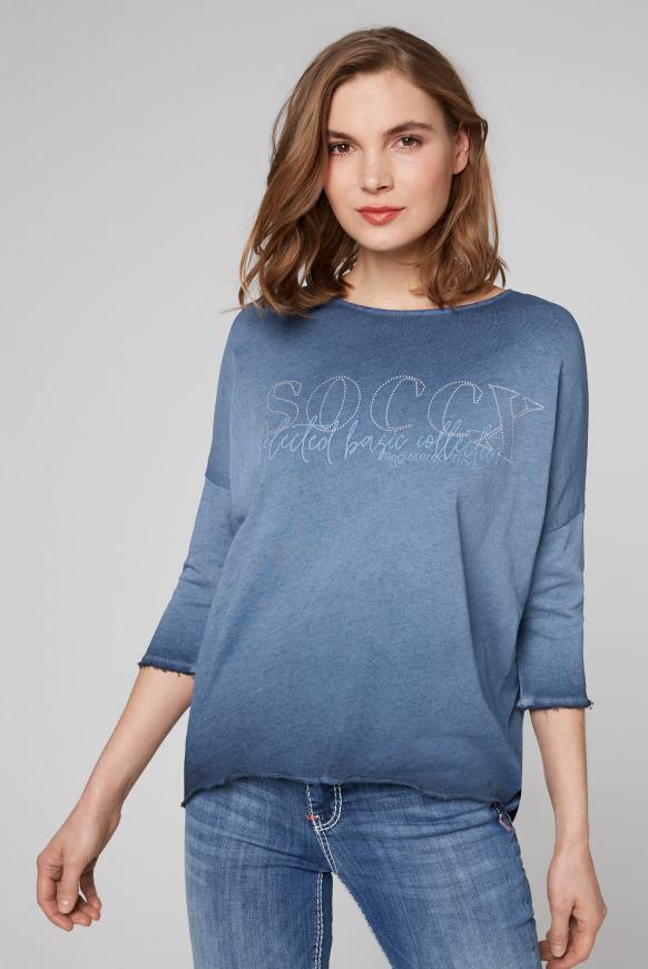 Sweatshirt mit Logo und 3/4-Ärmeln