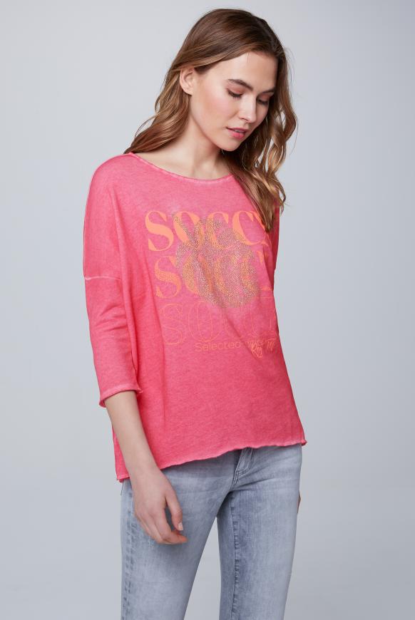 Sweatshirt mit Logo und 3/4-Ärmeln
