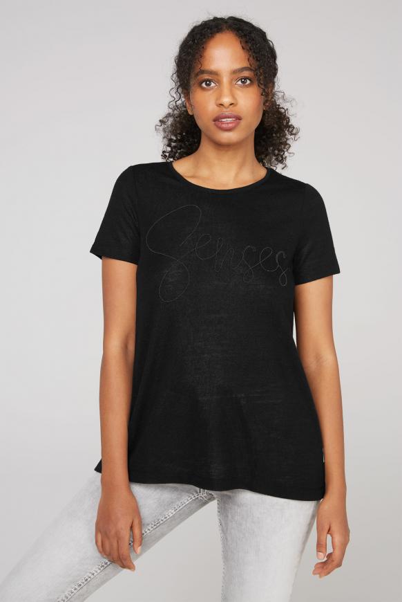 T-Shirt A-Linie mit Metallic-Beschichtung