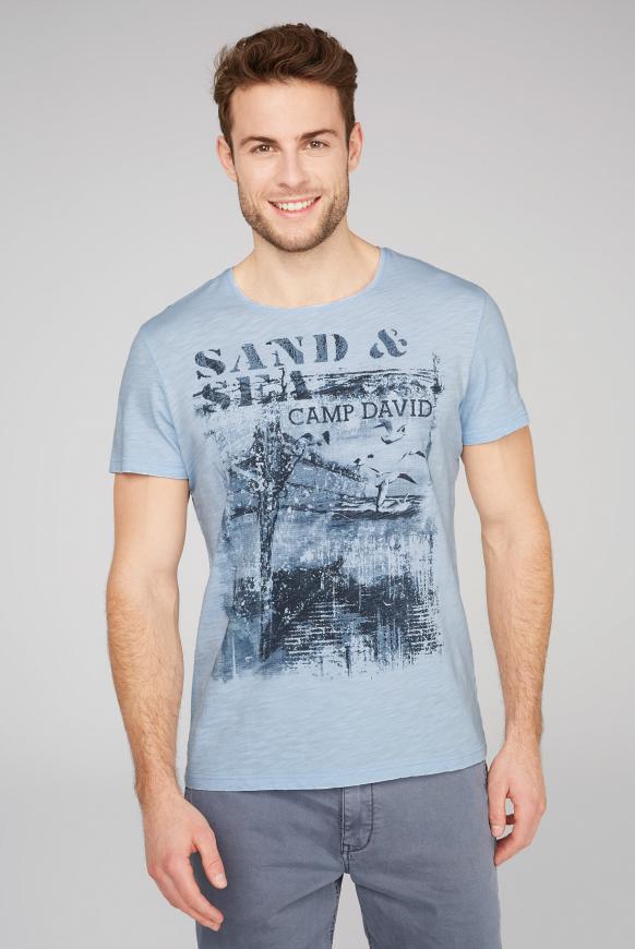 T-Shirt aus Flammgarn mit Photoprint