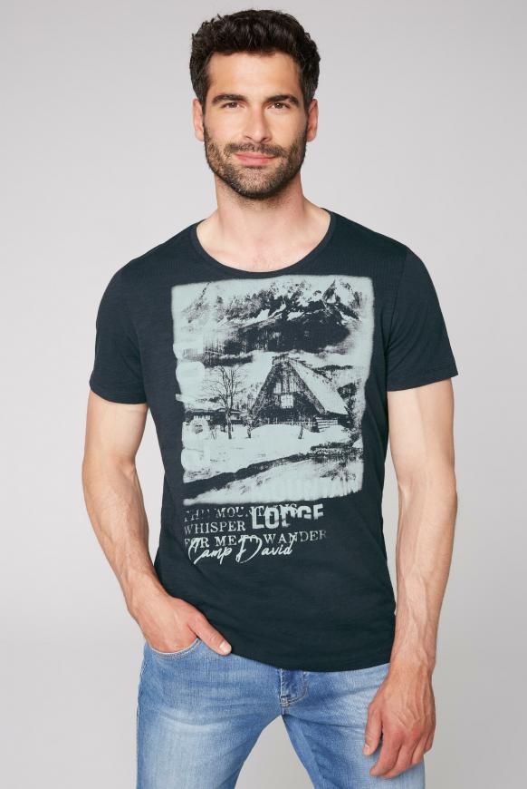 T-Shirt aus Flammgarn mit Photoprint