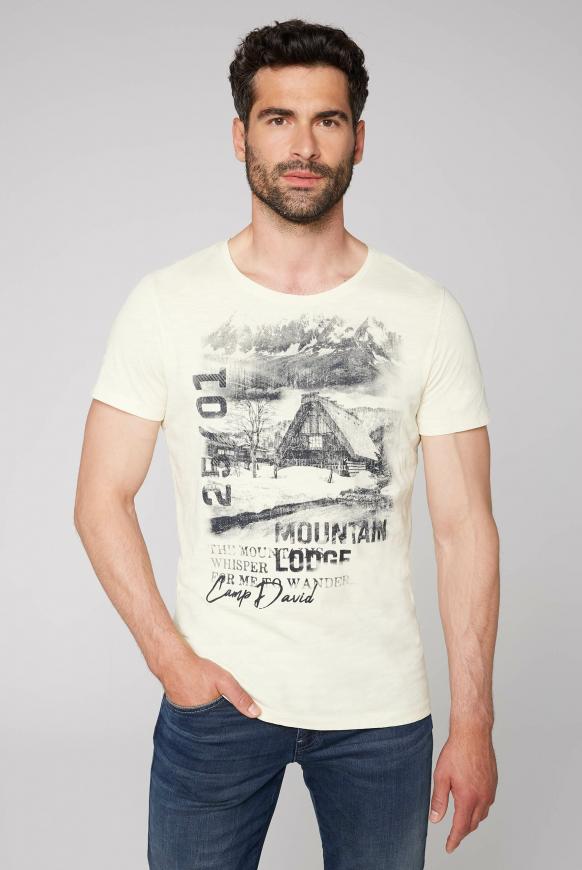 T-Shirt aus Flammgarn mit Photoprint