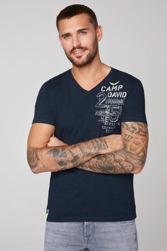 T-Shirt aus Flammgarn mit Rücken-Artwork