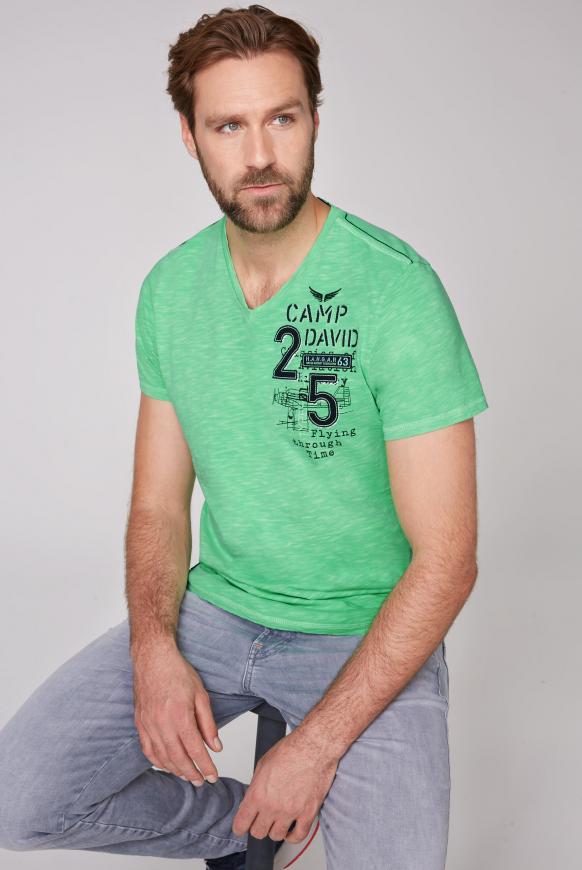 T-Shirt aus Flammgarn mit Rücken-Artwork