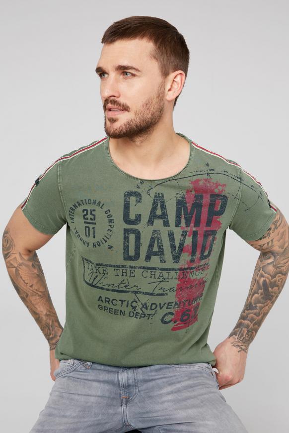 T-Shirt im Vintage Look mit Label Print