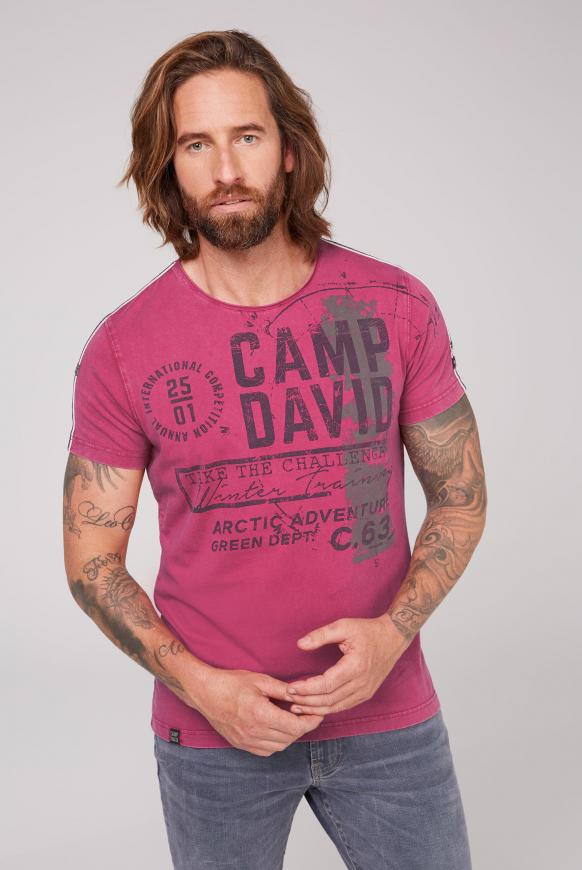 T-Shirt im Vintage Look mit Label Print