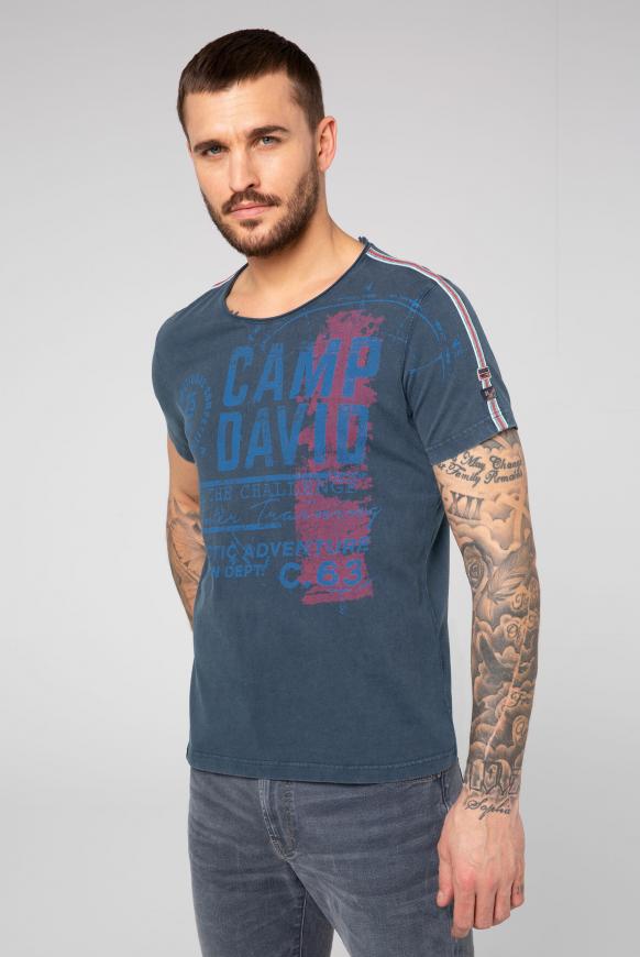 T-Shirt im Vintage Look mit Label Print