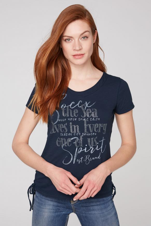T-Shirt mit Artwork und Schnürung