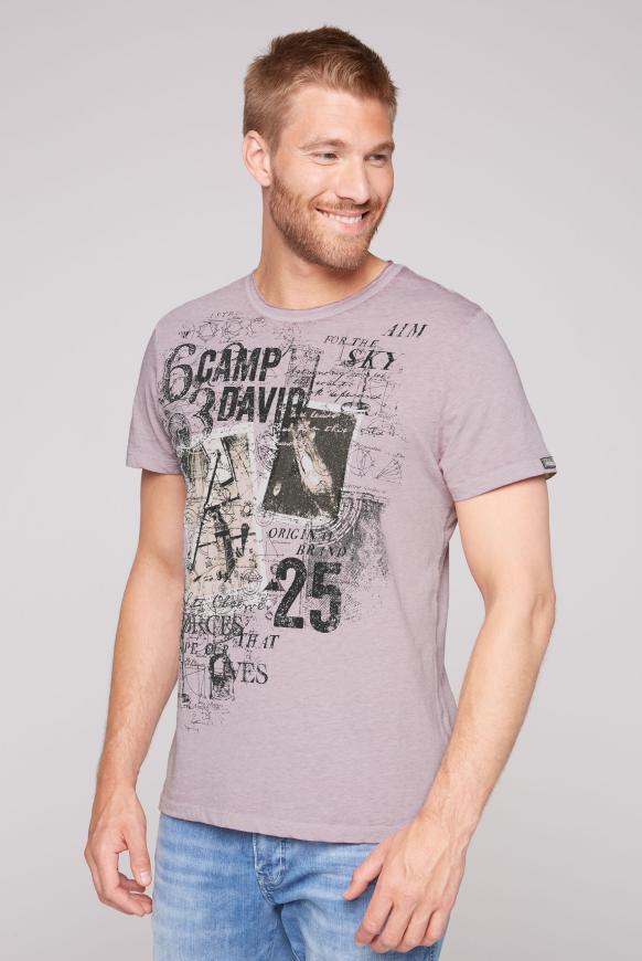 T-Shirt mit Ausbrenner-Effekten french violet