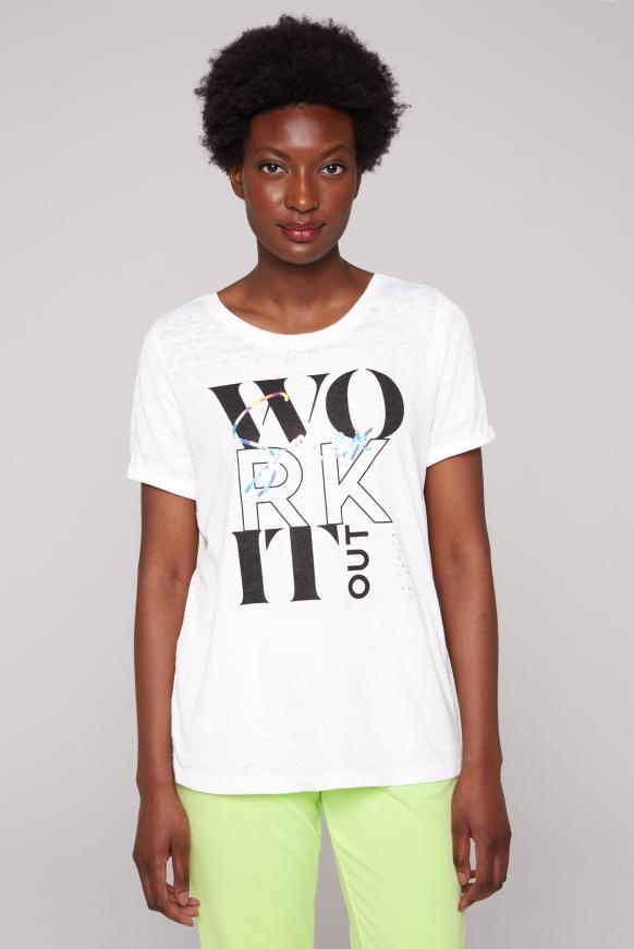 T-Shirt mit Ausbrenner-Effekten