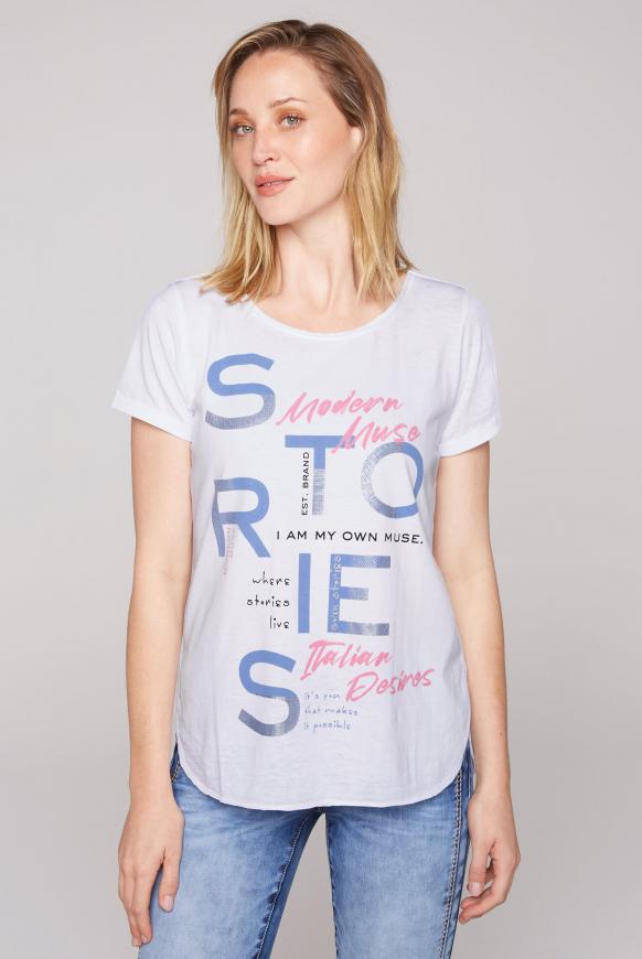 T-Shirt mit Ausbrenner-Effekten und Artwork