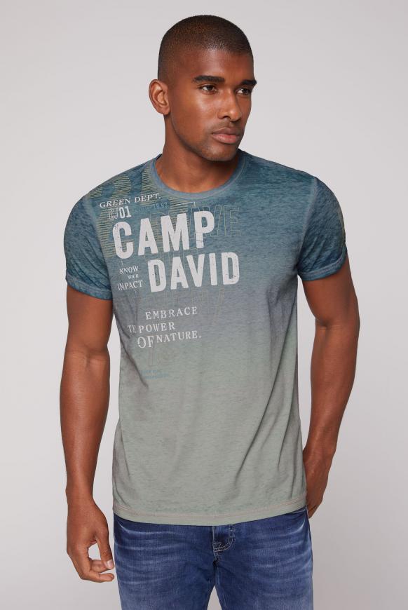 T-Shirt mit Ausbrenner-Effekten und Farbverlauf
