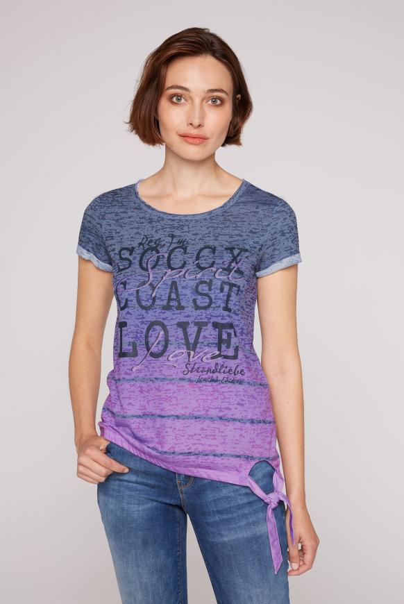T-Shirt mit Ausbrenner- und Dip-Dye-Effekt