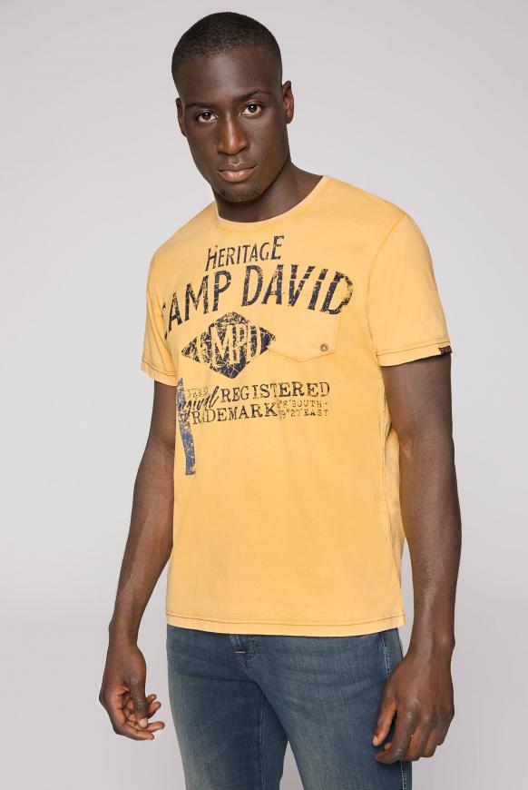 T-Shirt mit beidseitigem Used Print