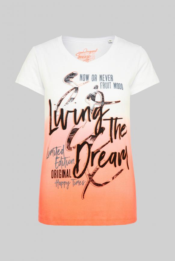 T-Shirt mit Dip-Dye-Effekt und Frontprint
