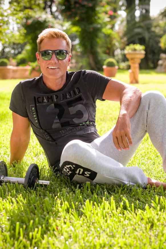 T-Shirt mit Flock-Print
