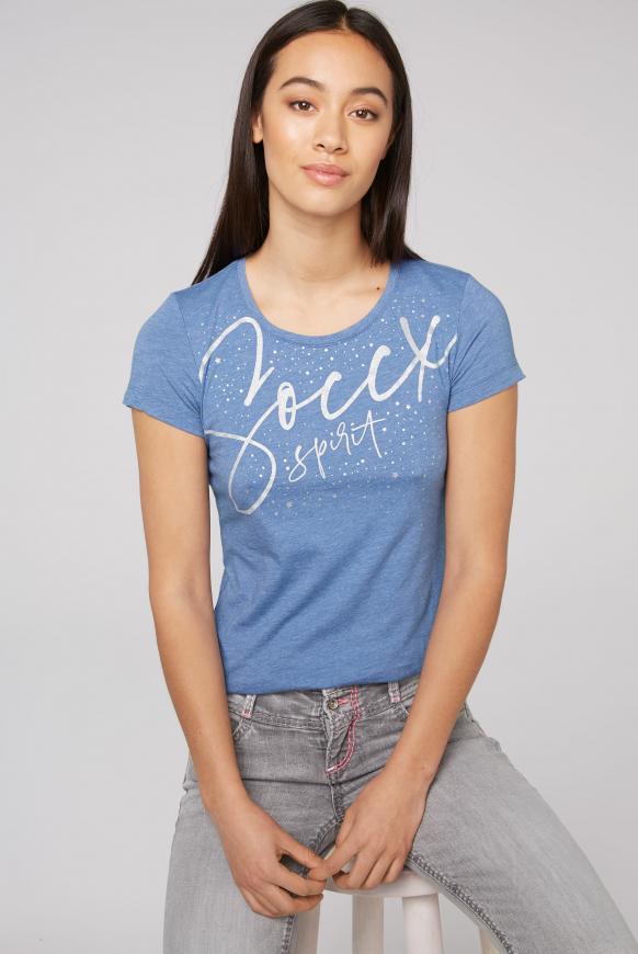 T-Shirt mit Folien-Print