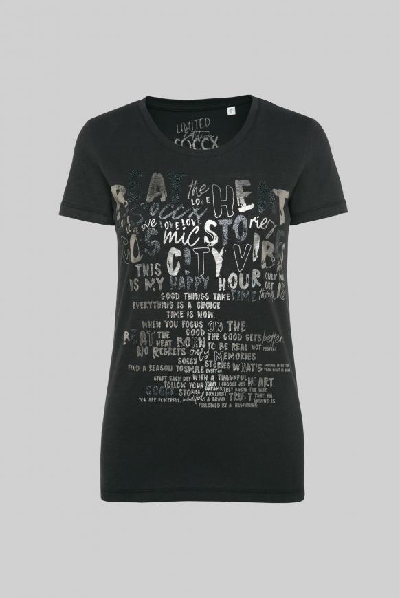 T-Shirt mit Folien-Print