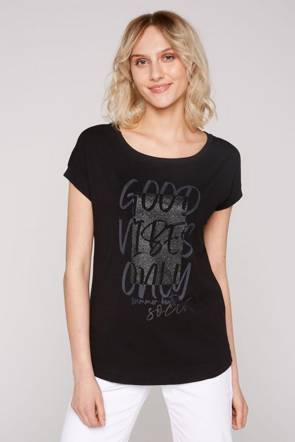 T-Shirt mit Glitter Print