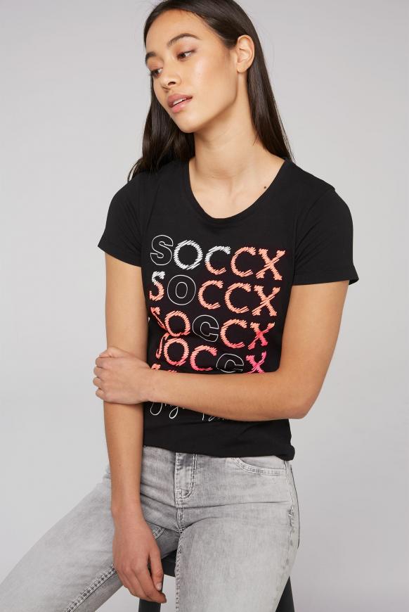 T-Shirt mit Glitter Puff Print