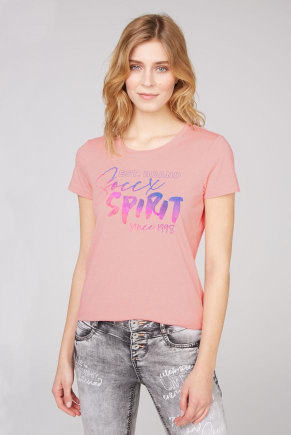 T-Shirt mit Glitter Puff Print