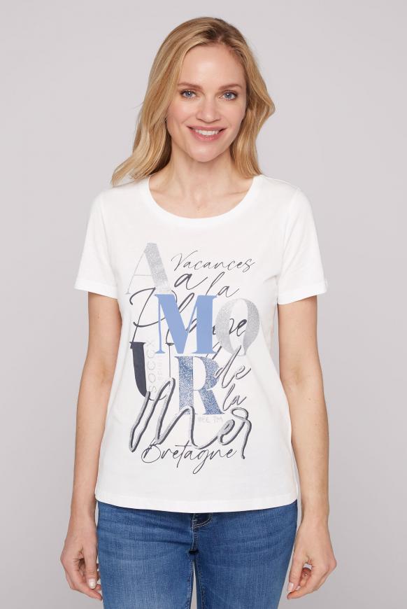 T-Shirt mit Glitzer-Artwork