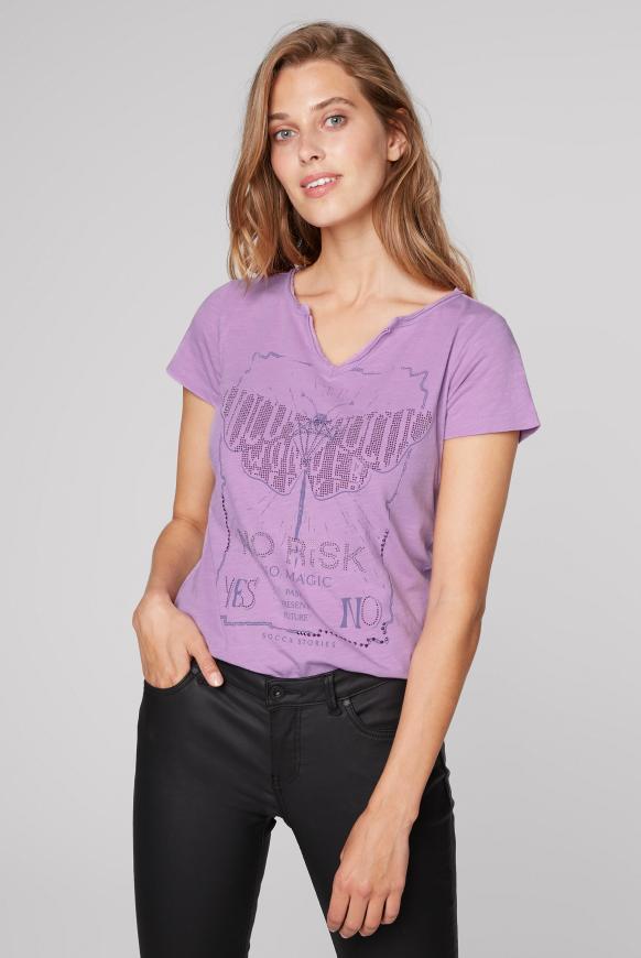 T-Shirt mit Glitzerstein-Artwork