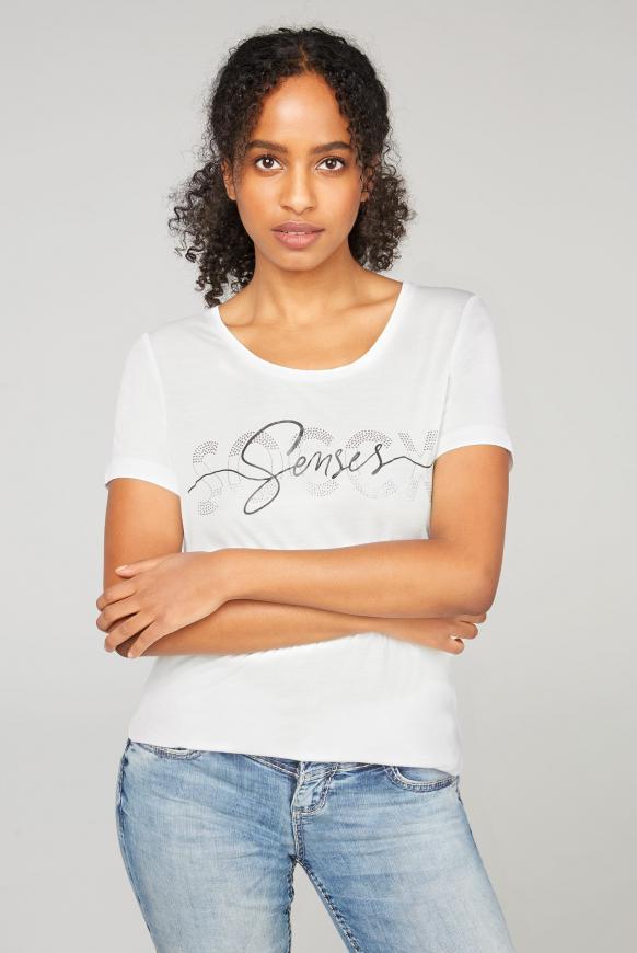 T-Shirt mit Glitzerstein-Logo