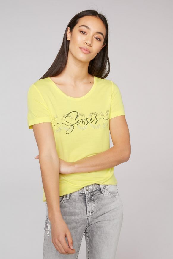 T-Shirt mit Glitzerstein-Logo