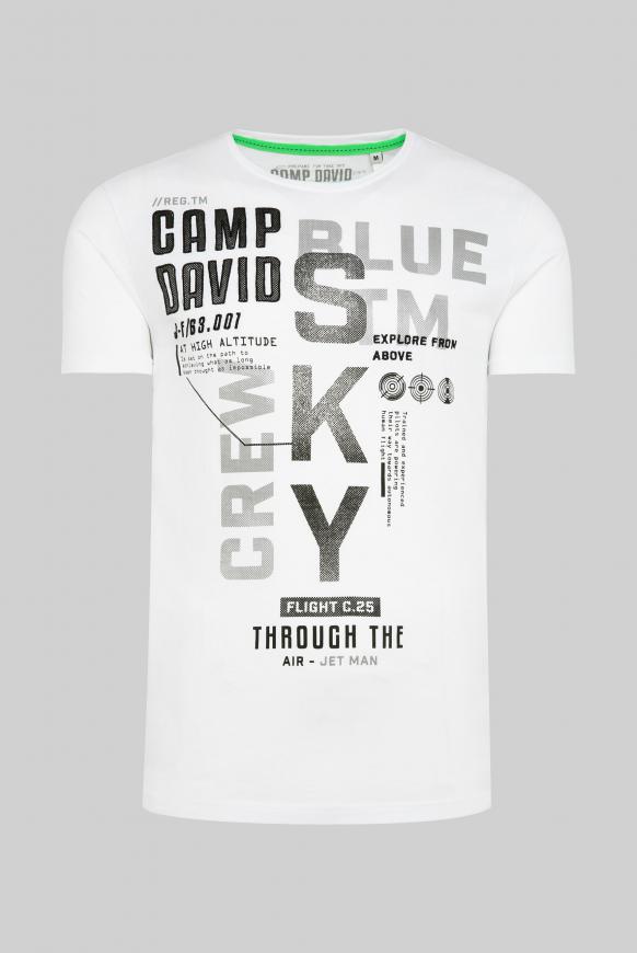 T-Shirt mit Label-Applikationen