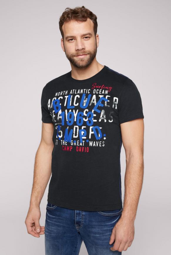 T-Shirt mit Label Print